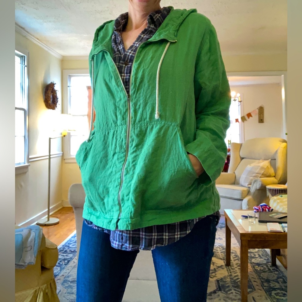 FLAX linen zipper hoodie